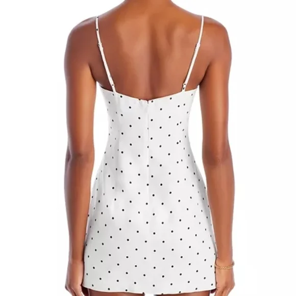Bardot Joie Linen Mini Dress Women's Straight Neck Slim Straps Lightweight  Print